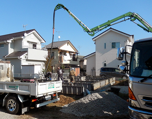 布基礎コンクリート打設 布基礎コンクリート打設