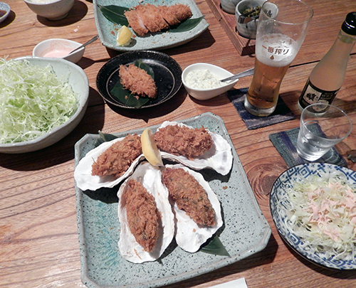 カキフライ定食1,500円 カキフライ1,500円